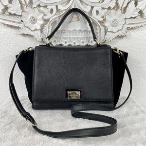 {Kate Spade} Laurel Magnolia Park Top-Handle Suede Shopper